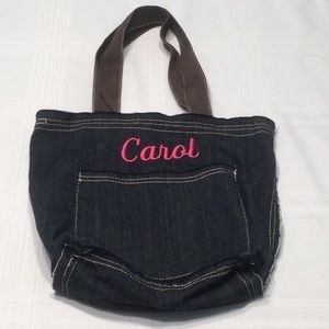 thirty-one Dark Denim Tote w/Pockets